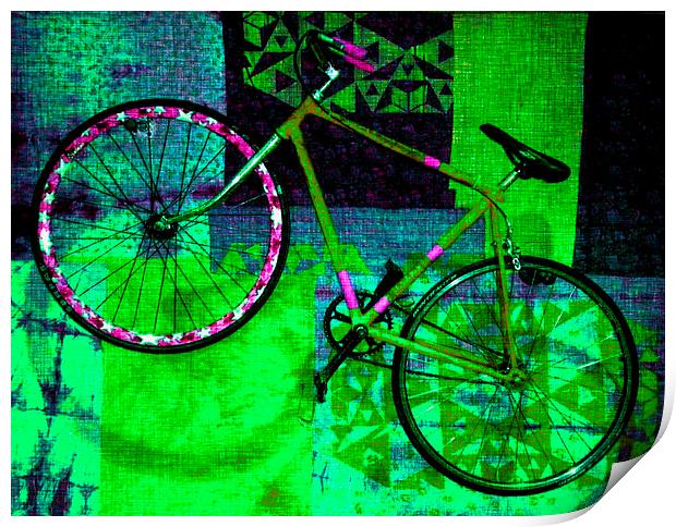 BICYCLE ON THE WALL Print by Jacque Mckenzie