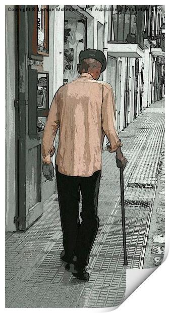 STROLLING DOWN IBIZA TOWN Print by Jacque Mckenzie