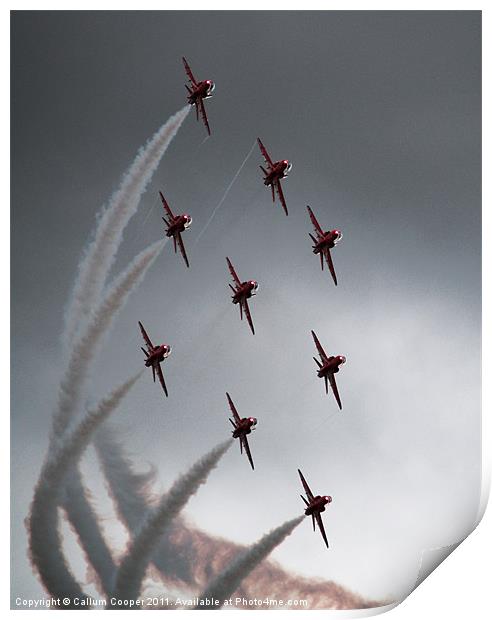 Red Arrows Print by Callum Cooper