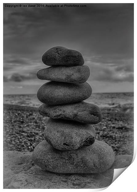  pebble tower Print by Images of Devon