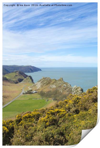 Valley Of The Rocks Print by Images of Devon