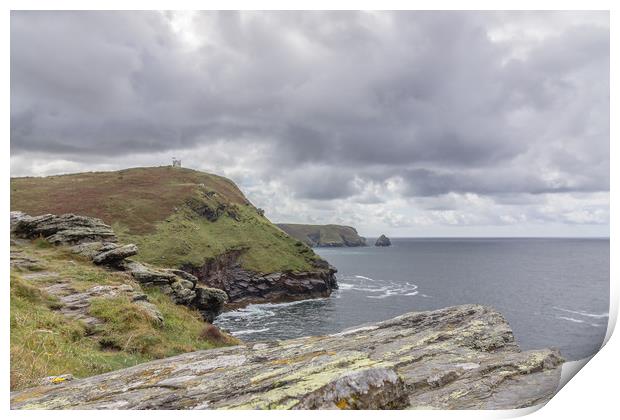 Rugged North Cornwall Print by Images of Devon