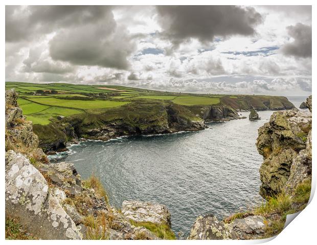 Rugged north Cornwall Print by Images of Devon