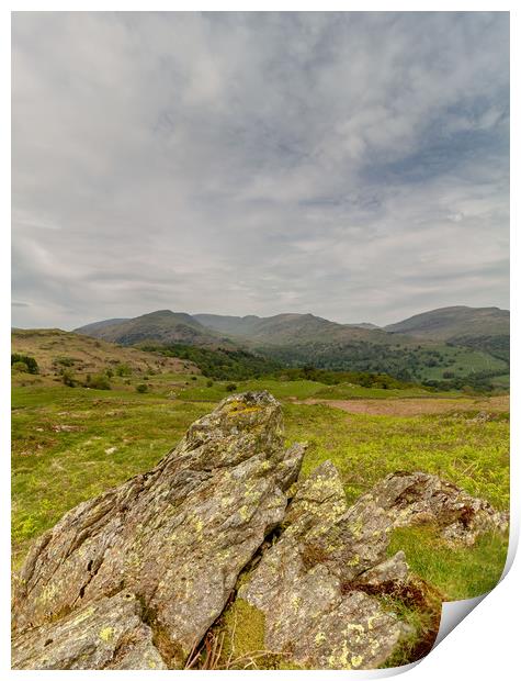 The Lake District Hills Print by Images of Devon