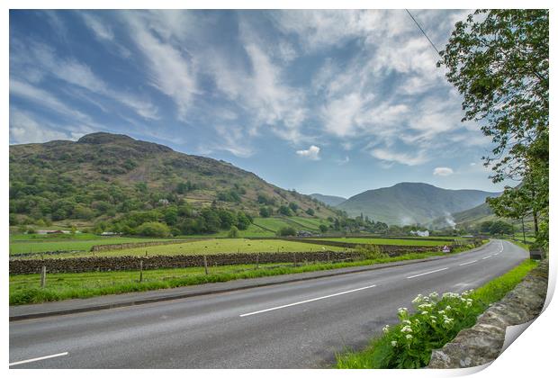 The A592 Windermere to Ullswater Print by Images of Devon