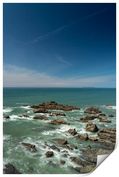 Views of Lundy Island Print by Images of Devon