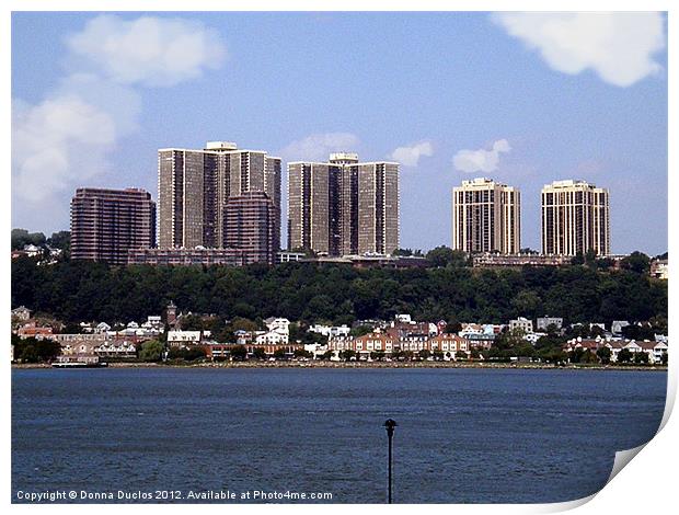 Jersey City Skyline Print by Donna Duclos