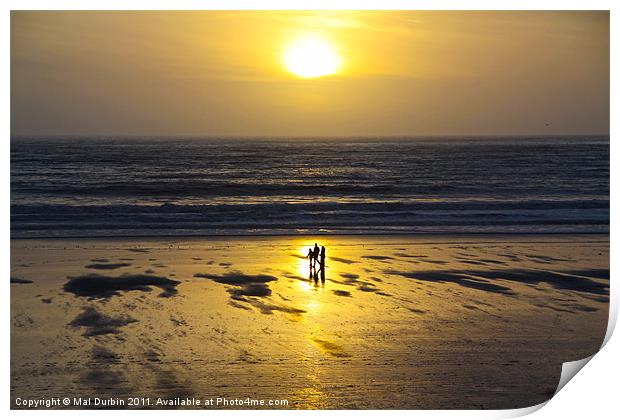 Aberavon at Sunset Print by Mal Durbin