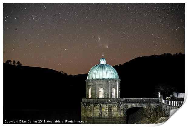 Comet PanSTARRS at Elan Valley Print by Ian Collins