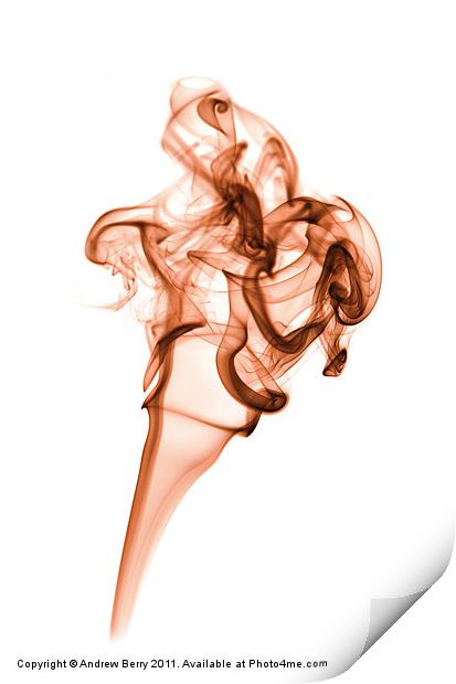 Rising Swirling Smoke Print by Andrew Berry