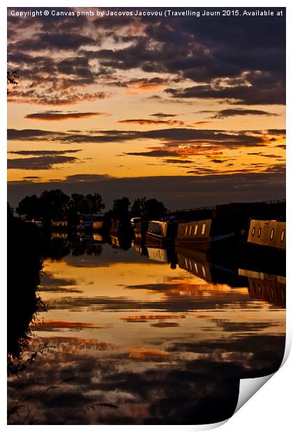 Brinklow North Oxford Canal Print by Jack Jacovou Travellingjour