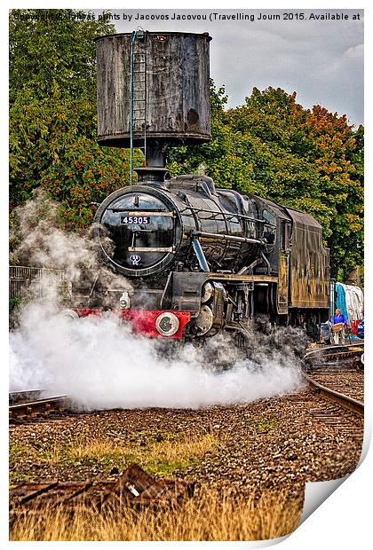 Old Steam Train Romance Print by Jack Jacovou Travellingjour