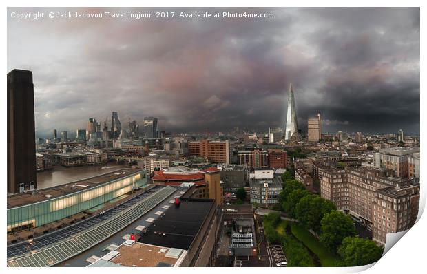 Storm over London Print by Jack Jacovou Travellingjour