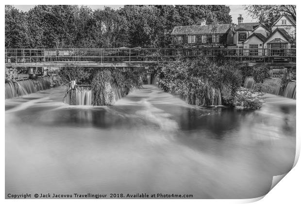 Dobbs Weir BW Print by Jack Jacovou Travellingjour