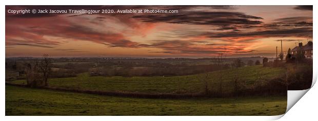 Warwick panorama sunset Print by Jack Jacovou Travellingjour