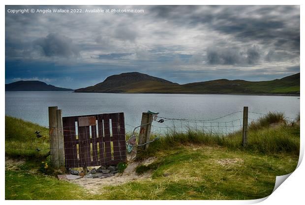 The gate Vatersay Print by Angela Wallace