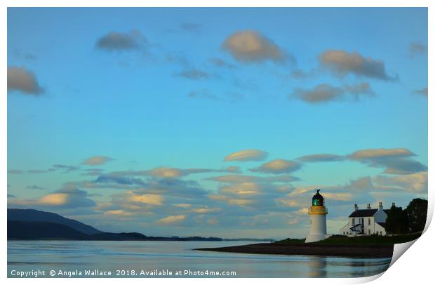 Lighthouse at Ardgour Loch Linnhe Scotland Print by Angela Wallace