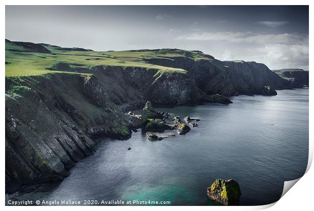 St Abbs dramatic cliffs Print by Angela Wallace