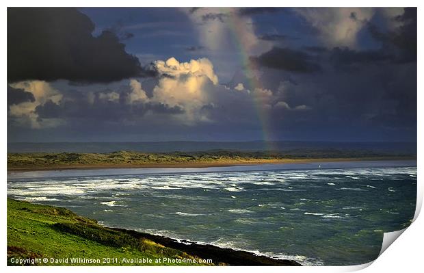 Saunton Sands Rainbow Print by Dave Wilkinson North Devon Ph