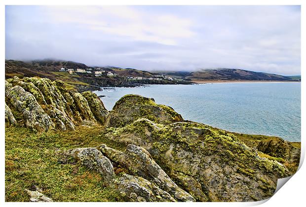 Misty Woolacombe Print by Dave Wilkinson North Devon Ph