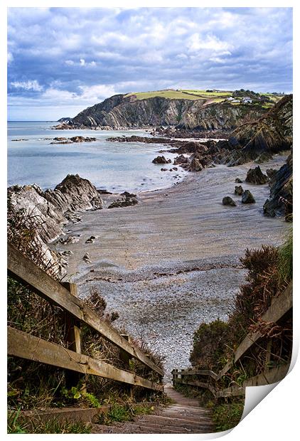 Sandy Cove Print by Dave Wilkinson North Devon Ph