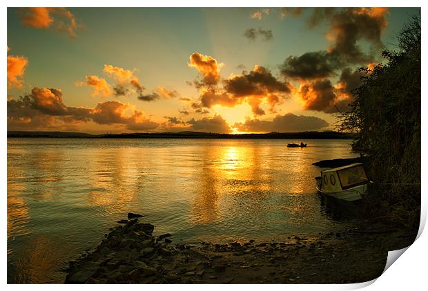 New years day sunrise Print by Dave Wilkinson North Devon Ph