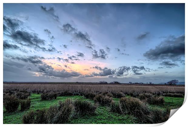 Winter sunset Print by Dave Wilkinson North Devon Ph