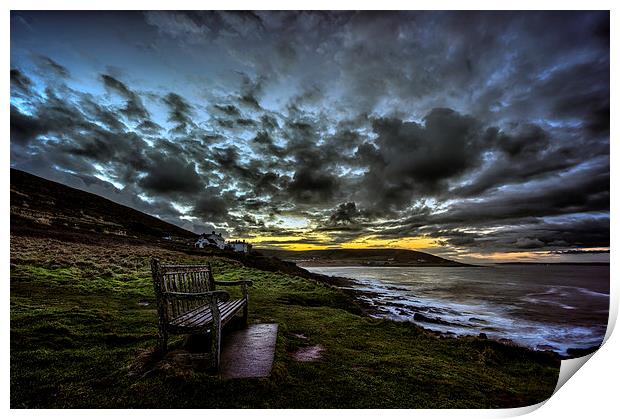 Croyde Bay daybreak. Print by Dave Wilkinson North Devon Ph