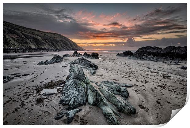 Putsborough Sands Sunset Print by Dave Wilkinson North Devon Ph