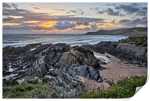 Barricane Beach, Woolacombe. Print by Dave Wilkinson North Devon Ph