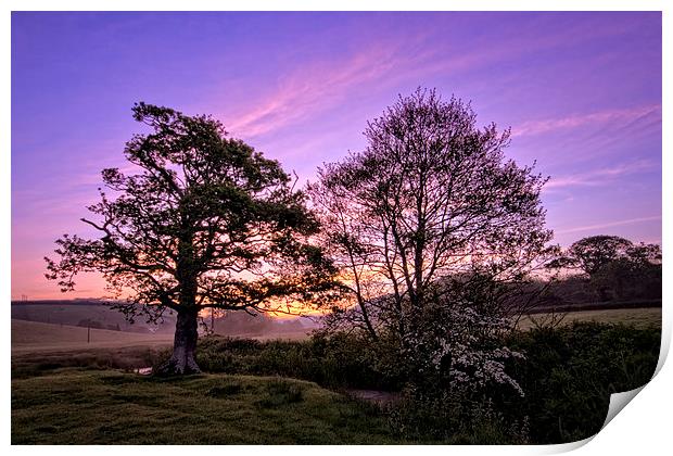 Knowl Water sunrise Print by Dave Wilkinson North Devon Ph