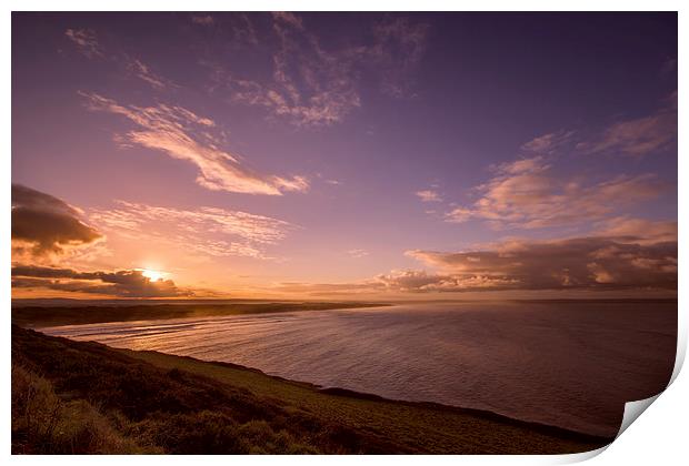  Saunton Sands winter sunrise Print by Dave Wilkinson North Devon Ph