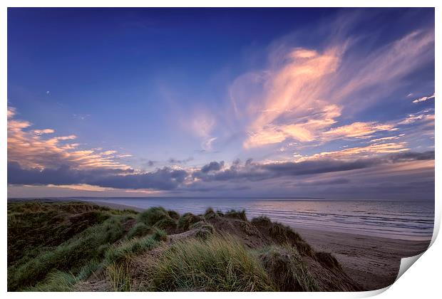   Saunton Sands sunset Print by Dave Wilkinson North Devon Ph