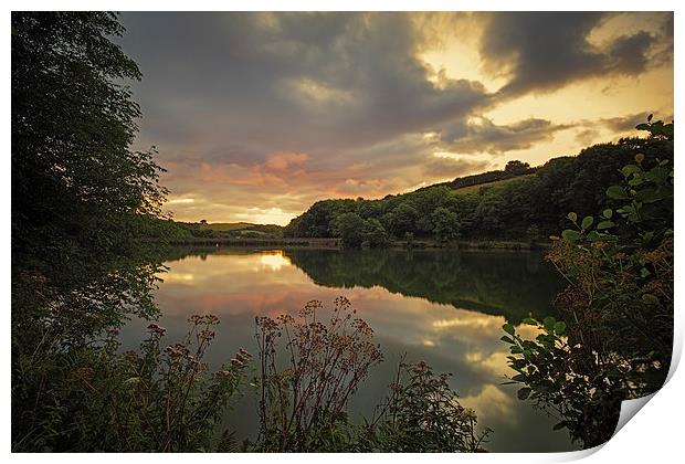  Lower Slade Reservoir Print by Dave Wilkinson North Devon Ph