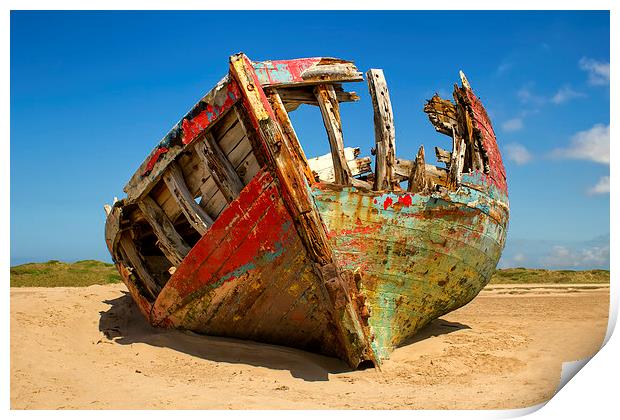  Old wreck Print by Dave Wilkinson North Devon Ph