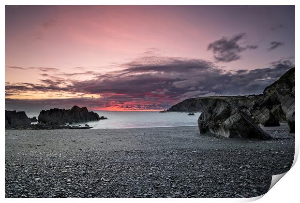 Sandy Cove, North Devon Print by Dave Wilkinson North Devon Ph