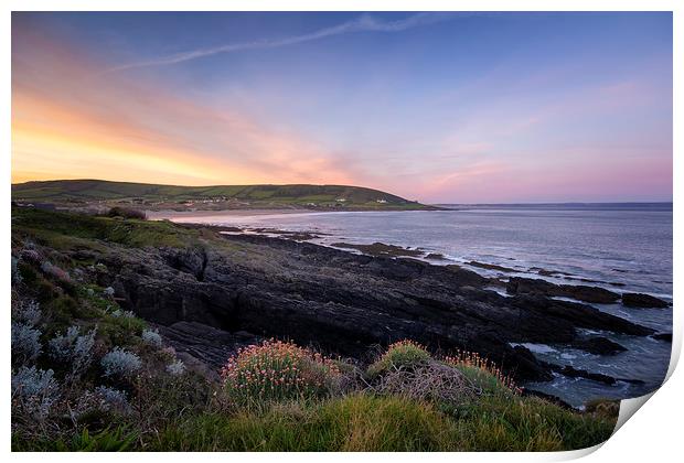 Croyde Bay sunrise Print by Dave Wilkinson North Devon Ph