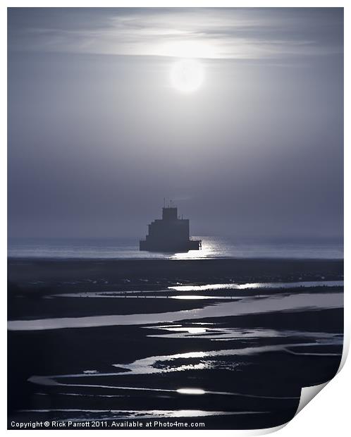 Haile Sands Fort Humberston Moonlight Print by Rick Parrott