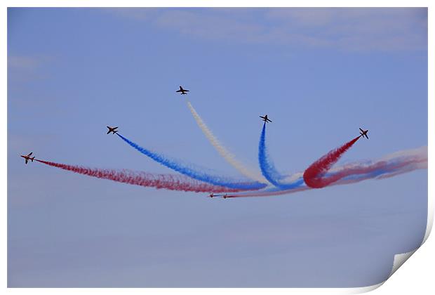 Red Arrows 01 Print by Rick Parrott