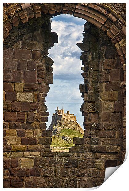 Lindisfarne, Castle, Holy Island, Print by Rick Parrott