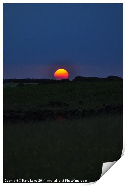 Orange Ball Print by Barry Lowe