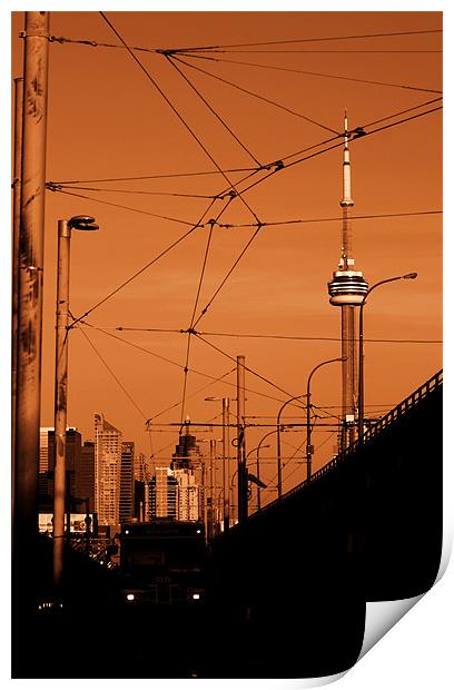 Streetcar Skyline Print by kurt bolton