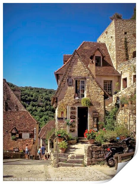 Rocamadour street Print by Colin Chipp