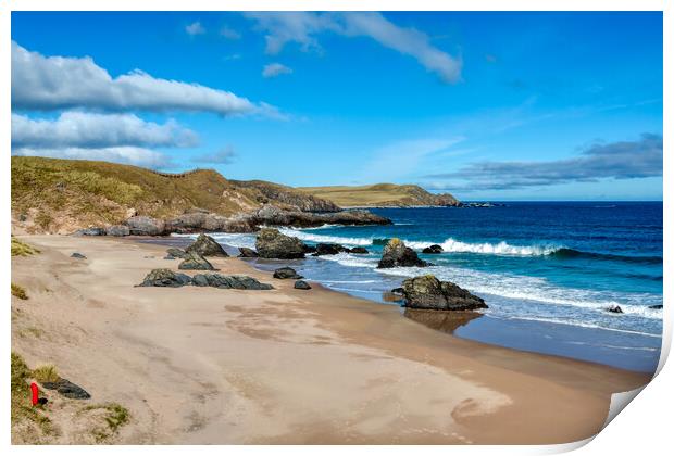 Sango Bay and Beach Durness Print by Derek Beattie