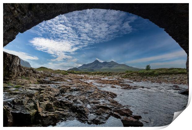 Sligachan Old Bridge and Sgurr nan Gillean  Print by Derek Beattie