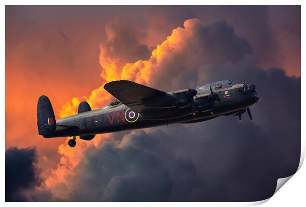 Lancaster Through The Storm Print by Derek Beattie