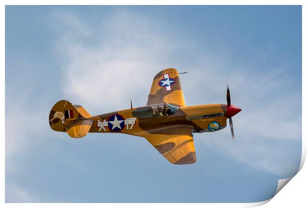 Curtiss P-40F Warhawk Print by Derek Beattie