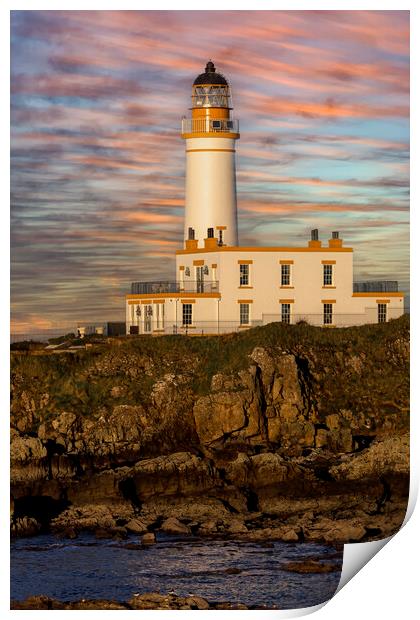 Turnberry Lighthouse  Print by Derek Beattie