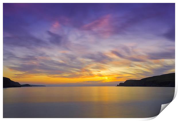 Farr Bay  Sunset Bettyhill Print by Derek Beattie