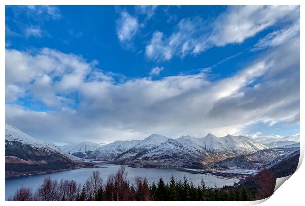 The Five Sisters of Kintail Print by Derek Beattie